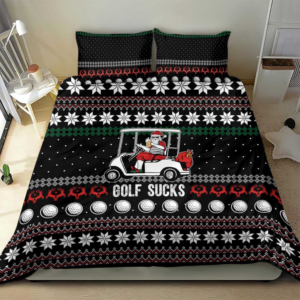 Golf Sucks Christmas Bedding Set Xmas Holiday Patterns - Wonder Print Shop