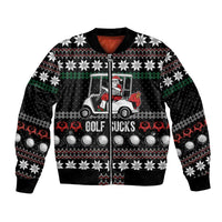 Golf Sucks Christmas Bomber Jacket Xmas Holiday Patterns - Wonder Print Shop