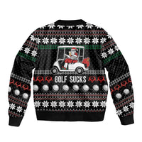 Golf Sucks Christmas Bomber Jacket Xmas Holiday Patterns - Wonder Print Shop