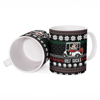 Golf Sucks Christmas Ceramic Mug Xmas Holiday Patterns - Wonder Print Shop