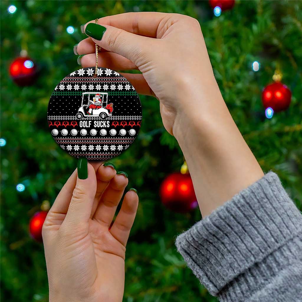 Golf Sucks Christmas Ceramic Ornament Xmas Holiday Patterns - Wonder Print Shop