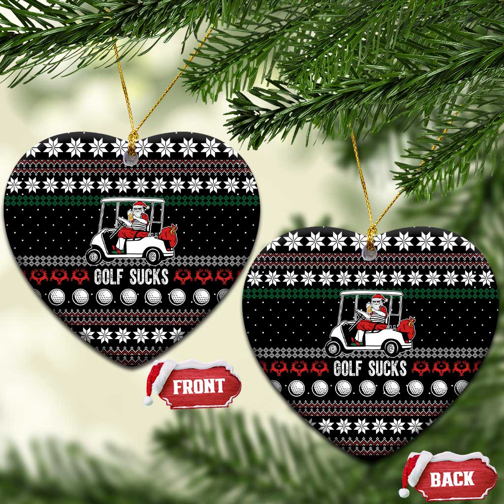 Golf Sucks Christmas Ceramic Ornament Xmas Holiday Patterns - Wonder Print Shop