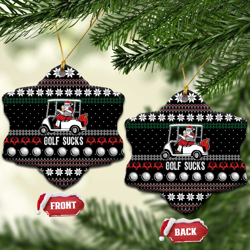 Golf Sucks Christmas Ceramic Ornament Xmas Holiday Patterns - Wonder Print Shop