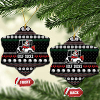 Golf Sucks Christmas Ceramic Ornament Xmas Holiday Patterns - Wonder Print Shop