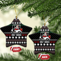 Golf Sucks Christmas Ceramic Ornament Xmas Holiday Patterns - Wonder Print Shop
