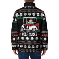 Golf Sucks Christmas Padded Jacket Xmas Holiday Patterns - Wonder Print Shop