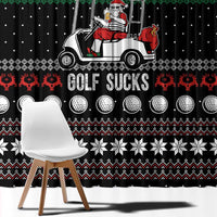 Golf Sucks Christmas Window Curtain Xmas Holiday Patterns - Wonder Print Shop