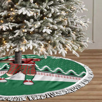 Golfer Santa Christmas Tree Skirt Xmas Holiday Patterns - Wonder Print Shop
