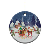 Labrador Retriever Santa Sled Christmas Ceramic Ornament Funny Xmas Holiday Patterns - Wonder Print Shop