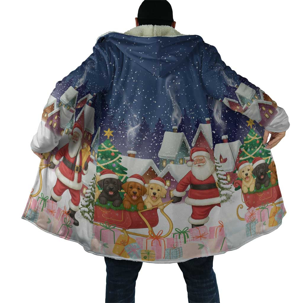 Labrador Retriever Santa Sled Christmas Cloak Funny Xmas Holiday Patterns - Wonder Print Shop