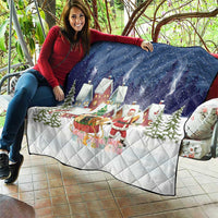 Labrador Retriever Santa Sled Christmas Quilt Funny Xmas Holiday Patterns - Wonder Print Shop