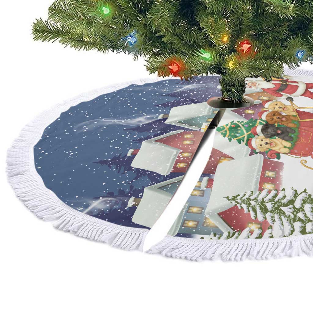 Labrador Retriever Santa Sled Christmas Tree Skirt Funny Xmas Holiday Patterns - Wonder Print Shop