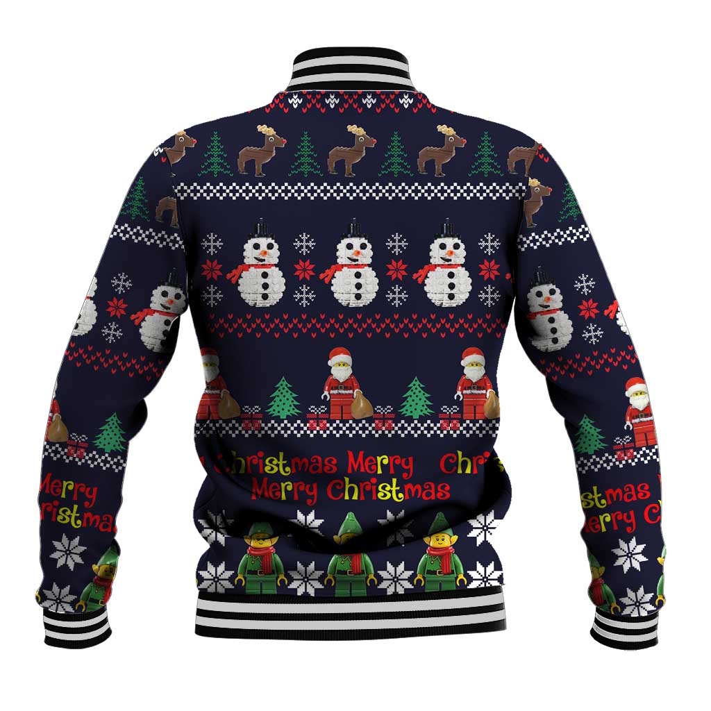 Lego Awesome Christmas Baseball Jacket Funny Xmas Holiday Patterns - Wonder Print Shop