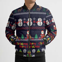 Lego Awesome Christmas Bomber Puffer Jacket Funny Xmas Holiday Patterns - Wonder Print Shop