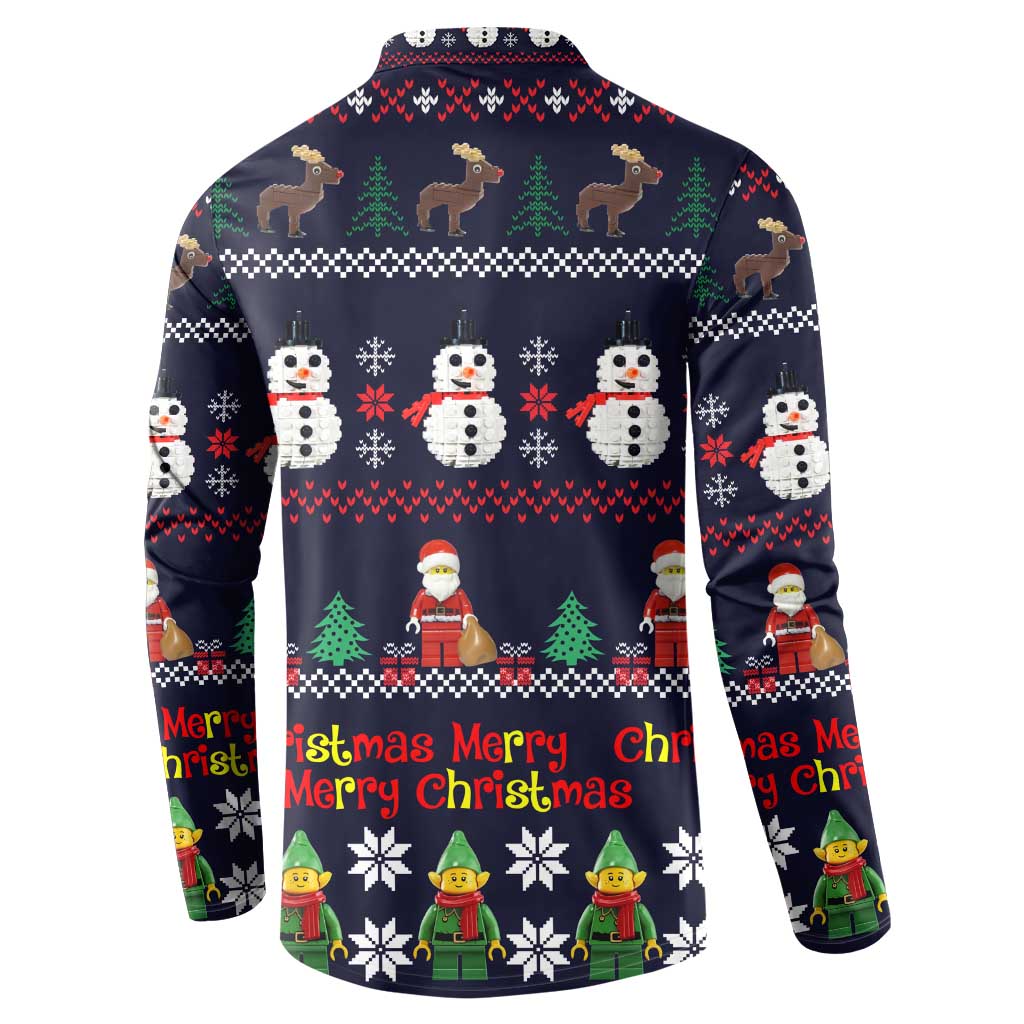 Lego Awesome Christmas Button Sweatshirt Funny Xmas Holiday Patterns - Wonder Print Shop