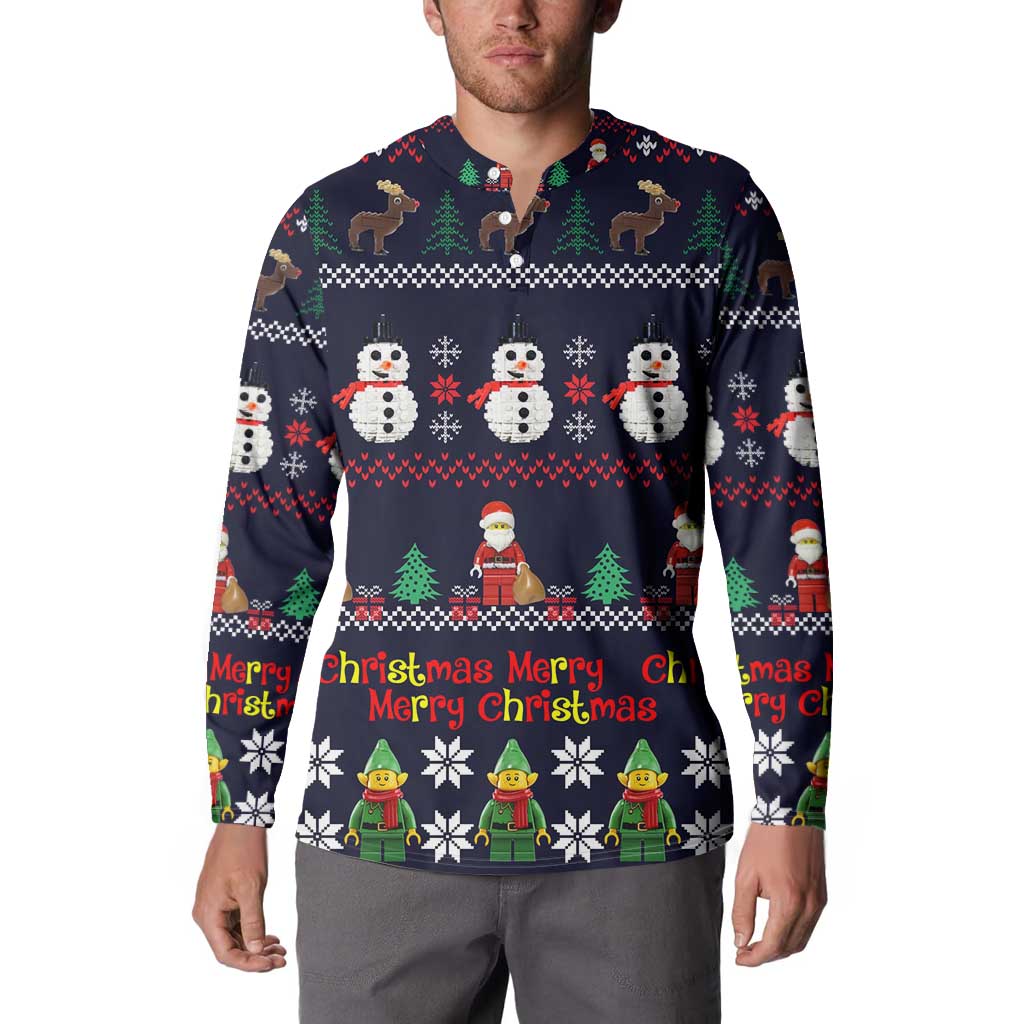 Lego Awesome Christmas Button Sweatshirt Funny Xmas Holiday Patterns - Wonder Print Shop