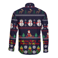 Lego Awesome Christmas Long Sleeve Button Shirt Funny Xmas Holiday Patterns - Wonder Print Shop