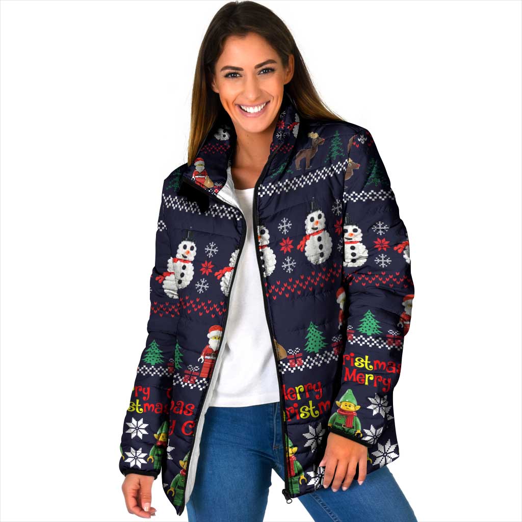 Lego Awesome Christmas Padded Jacket Funny Xmas Holiday Patterns - Wonder Print Shop