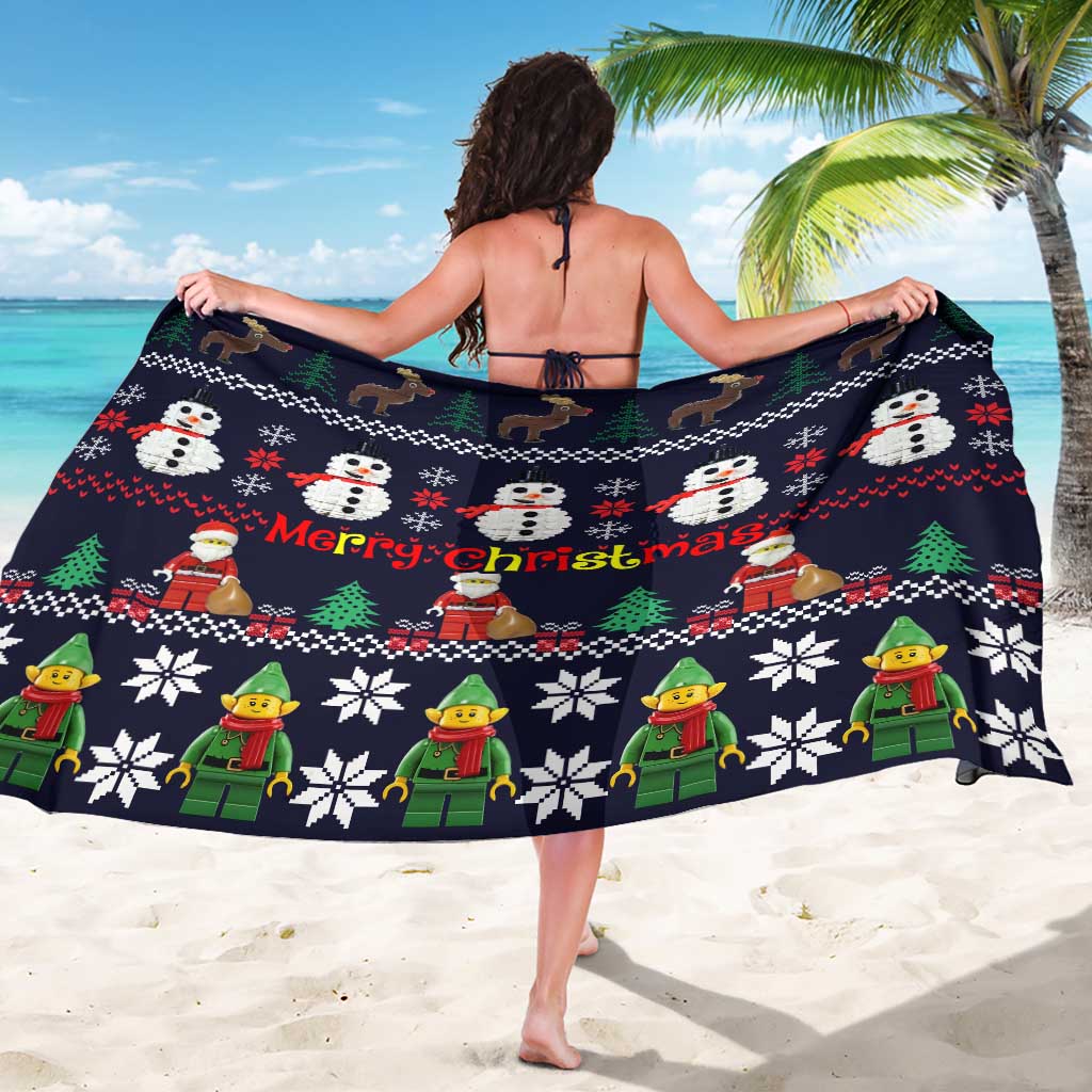 Lego Awesome Christmas Sarong Funny Xmas Holiday Patterns - Wonder Print Shop