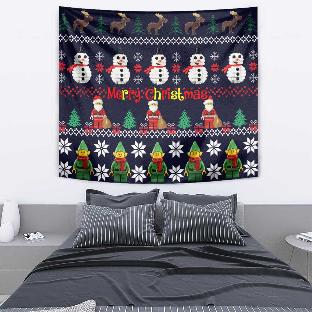 Lego Awesome Christmas Tapestry Funny Xmas Holiday Patterns - Wonder Print Shop