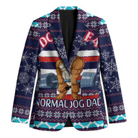 Don't Be A Normal Dog Dad Christmas Blazer Funny Xmas Holiday Patterns - Wonder Print Shop