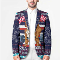 Don't Be A Normal Dog Dad Christmas Blazer Funny Xmas Holiday Patterns - Wonder Print Shop
