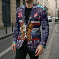Don't Be A Normal Dog Dad Christmas Blazer Funny Xmas Holiday Patterns - Wonder Print Shop