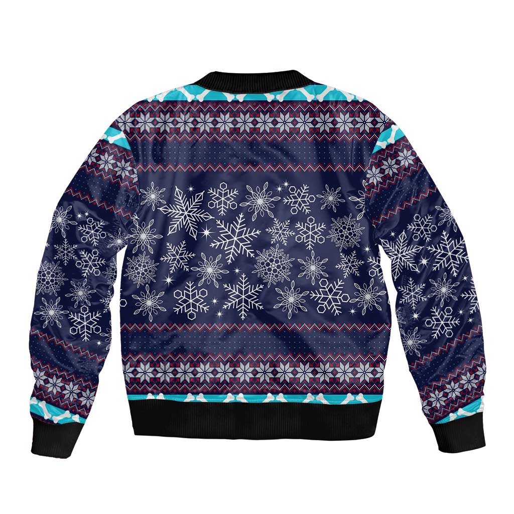 Don't Be A Normal Dog Dad Christmas Bomber Jacket Funny Xmas Holiday Patterns - Wonder Print Shop