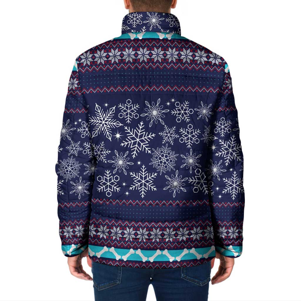 Don't Be A Normal Dog Dad Christmas Padded Jacket Funny Xmas Holiday Patterns - Wonder Print Shop