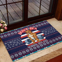 Don't Be A Normal Dog Dad Christmas Rubber Doormat Funny Xmas Holiday Patterns - Wonder Print Shop