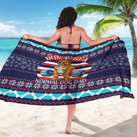 Don't Be A Normal Dog Dad Christmas Sarong Funny Xmas Holiday Patterns - Wonder Print Shop