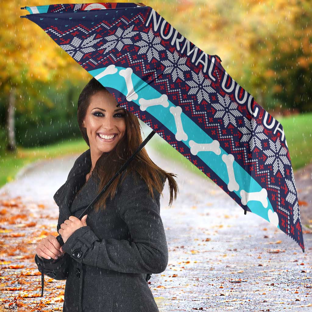 Don't Be A Normal Dog Dad Christmas Umbrella Funny Xmas Holiday Patterns - Wonder Print Shop