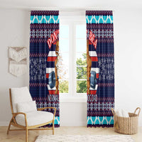 Don't Be A Normal Dog Dad Christmas Window Curtain Funny Xmas Holiday Patterns - Wonder Print Shop