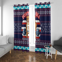 Don't Be A Normal Dog Dad Christmas Window Curtain Funny Xmas Holiday Patterns - Wonder Print Shop