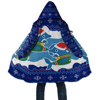 Dolphin Couple Christmas Cloak Funny Xmas Holiday Patterns - Wonder Print Shop