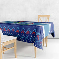 Dolphin Couple Christmas Tablecloth Funny Xmas Holiday Patterns - Wonder Print Shop