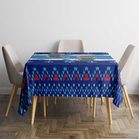 Dolphin Couple Christmas Tablecloth Funny Xmas Holiday Patterns - Wonder Print Shop
