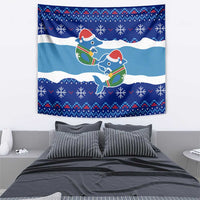 Dolphin Couple Christmas Tapestry Funny Xmas Holiday Patterns - Wonder Print Shop
