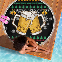 Drinker Bell Christmas Beach Blanket Funny Xmas Holiday Patterns - Wonder Print Shop