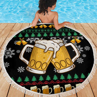 Drinker Bell Christmas Beach Blanket Funny Xmas Holiday Patterns - Wonder Print Shop