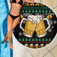 Drinker Bell Christmas Beach Blanket Funny Xmas Holiday Patterns - Wonder Print Shop