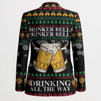 Drinker Bell Christmas Blazer Funny Xmas Holiday Patterns - Wonder Print Shop