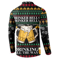 Drinker Bell Christmas Button Sweatshirt Funny Xmas Holiday Patterns - Wonder Print Shop
