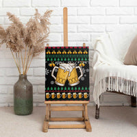 Drinker Bell Christmas Canvas Wall Art Funny Xmas Holiday Patterns - Wonder Print Shop