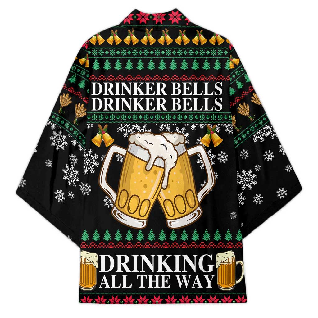 Drinker Bell Christmas Kimono Funny Xmas Holiday Patterns - Wonder Print Shop