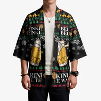 Drinker Bell Christmas Kimono Funny Xmas Holiday Patterns - Wonder Print Shop