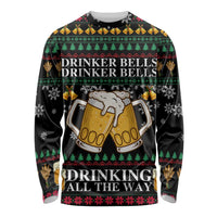 Drinker Bell Christmas Long Sleeve Shirt Funny Xmas Holiday Patterns - Wonder Print Shop