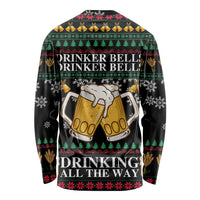 Drinker Bell Christmas Long Sleeve Shirt Funny Xmas Holiday Patterns - Wonder Print Shop