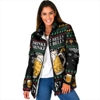 Drinker Bell Christmas Padded Jacket Funny Xmas Holiday Patterns - Wonder Print Shop