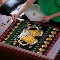 Drinker Bell Christmas Puzzle Funny Xmas Holiday Patterns - Wonder Print Shop